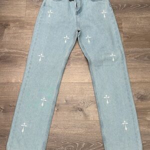 PrettyLittleThing Light Blue Denim Jeans